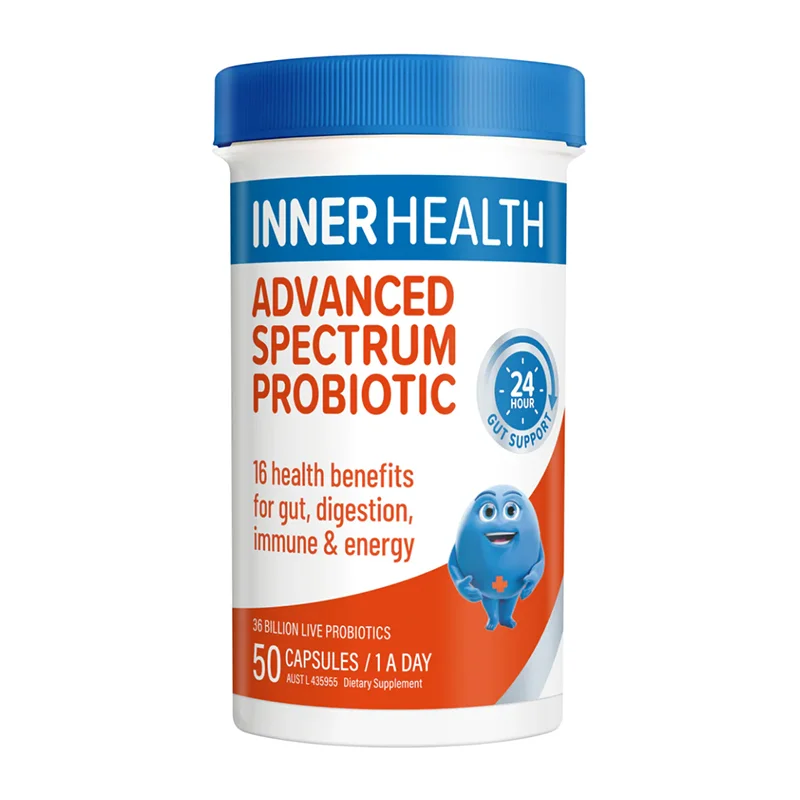 【全系列买三送高之源脂质VC胶囊】【秒杀】Inner Health Advanced Spectrum Probiotic 50s 澳洲茵澳斯高级360亿广谱活性益生菌50粒 保质期2027.04
